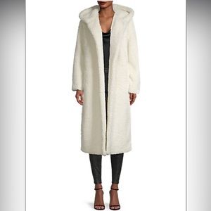 LIKE NEW 😍 Apparis Hooded Shearling Long Coat with Pockets - SUPER WARM
